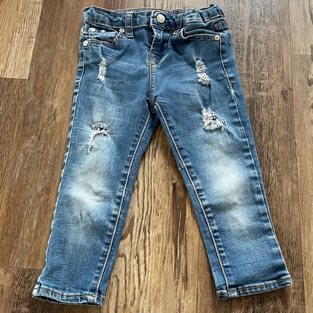 7 For All Mankind Kids Blue Distressed Jeans